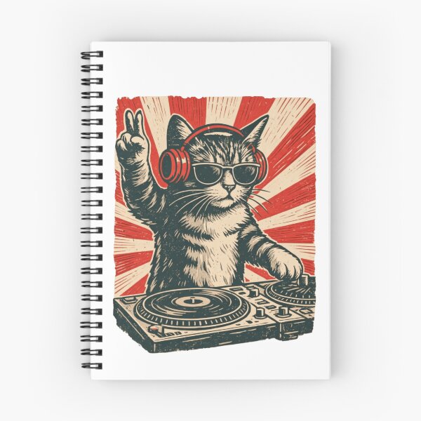 Item preview, DJ Cat Funny Graphic For Cat Lovers designed and sold by Thread&Fable.