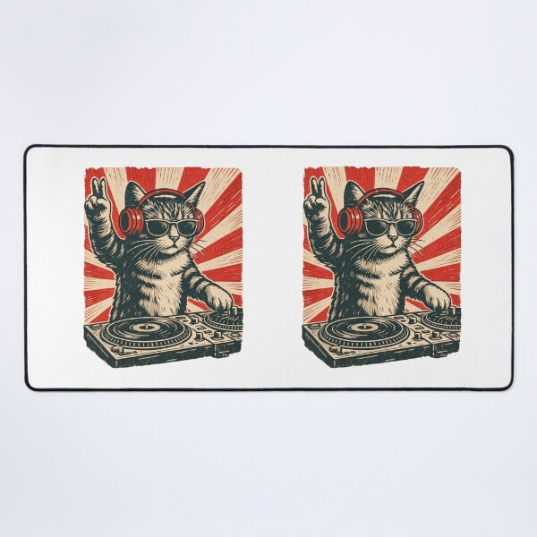 Item preview, DJ Cat Funny Graphic For Cat Lovers designed and sold by Thread&Fable.