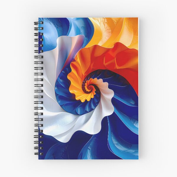 Item preview, Colorful Spiral Pattern in Orange and Blue designed and sold by Vicky Brago-Mitchell®.