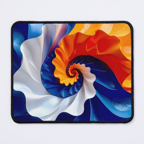 Item preview, Colorful Spiral Pattern in Orange and Blue designed and sold by Vicky Brago-Mitchell®.