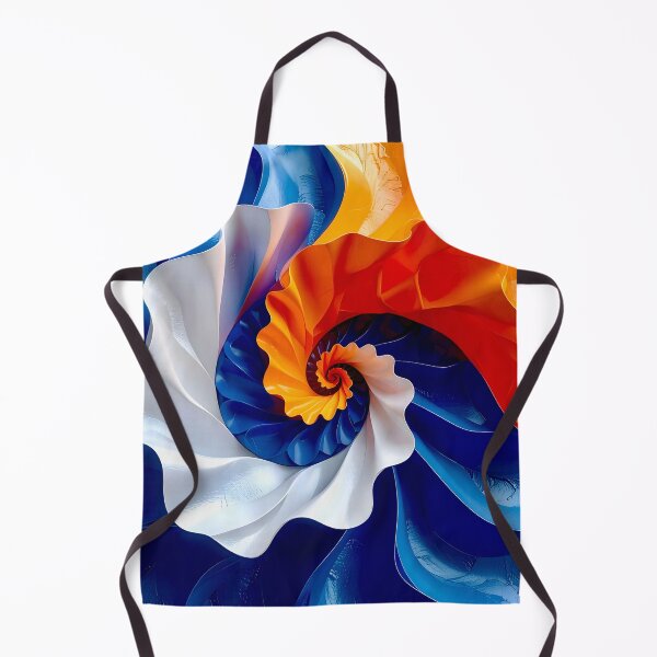 Item preview, Colorful Spiral Pattern in Orange and Blue designed and sold by Vicky Brago-Mitchell®.