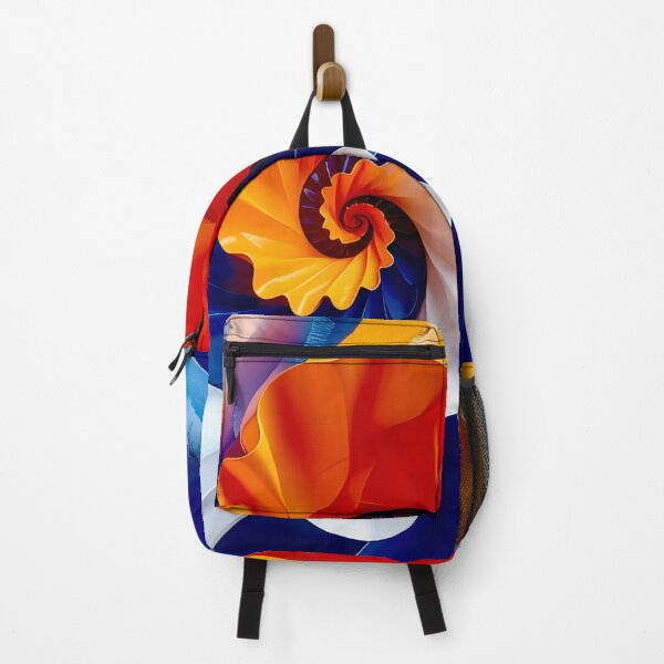 Item preview, Colorful Spiral Pattern in Orange and Blue designed and sold by Vicky Brago-Mitchell®.