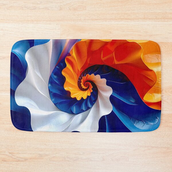 Item preview, Colorful Spiral Pattern in Orange and Blue designed and sold by Vicky Brago-Mitchell®.