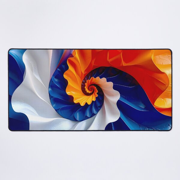 Item preview, Colorful Spiral Pattern in Orange and Blue designed and sold by Vicky Brago-Mitchell®.