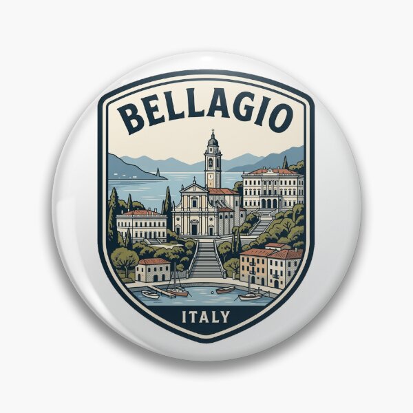 Item preview, Bellagio Lake Como Italy Vintage Travel Badge designed and sold by k3rstman1.