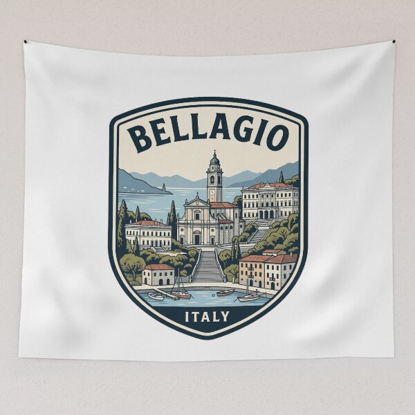 Item preview, Bellagio Lake Como Italy Vintage Travel Badge designed and sold by k3rstman1.