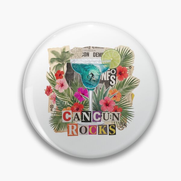 Item preview, Cancun Wave Mexico Beach & Spring Break Dadaist Collage - Tropical Vacation Art designed and sold by OzzFrequency.