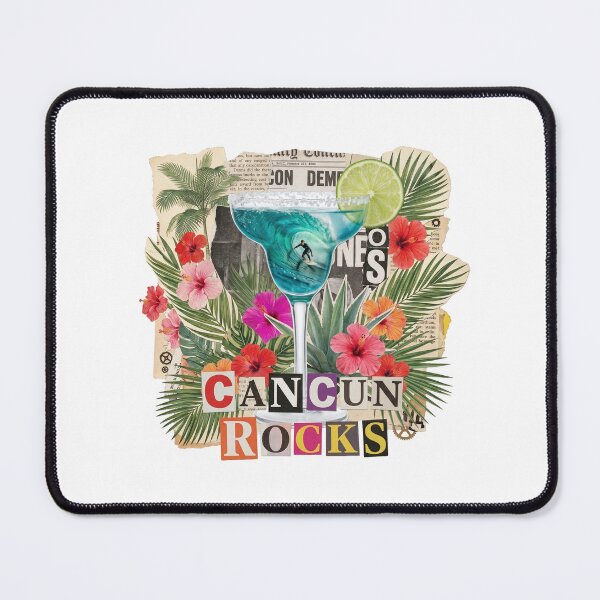 Item preview, Cancun Wave Mexico Beach & Spring Break Dadaist Collage - Tropical Vacation Art designed and sold by OzzFrequency.