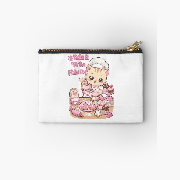 Item preview, Bake It 'Til You Make It Cute Baker Cat Sticker designed and sold by MurkCraft.