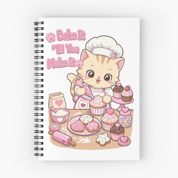 Item preview, Bake It 'Til You Make It Cute Baker Cat Sticker designed and sold by MurkCraft.