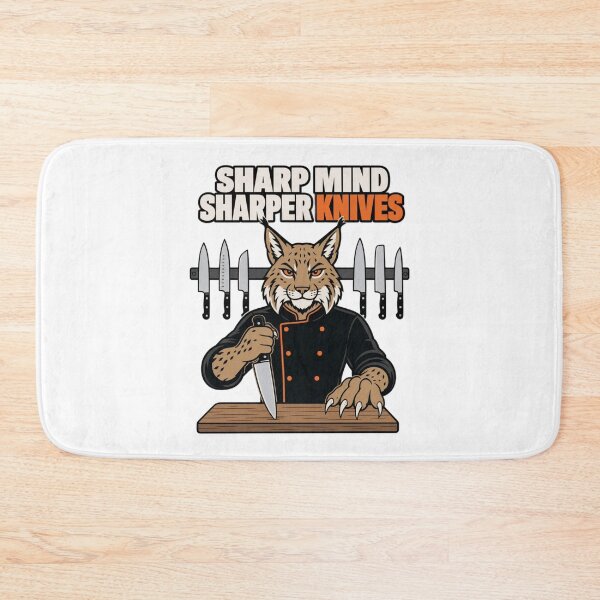 Item preview, Sharp Mind Sharper Knives | Funny Anthro Lynx Chef Design designed and sold by Furrenzy.