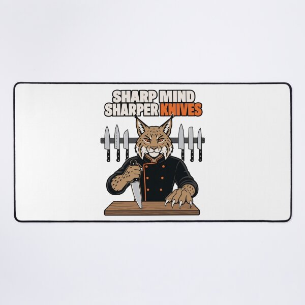 Item preview, Sharp Mind Sharper Knives | Funny Anthro Lynx Chef Design designed and sold by Furrenzy.