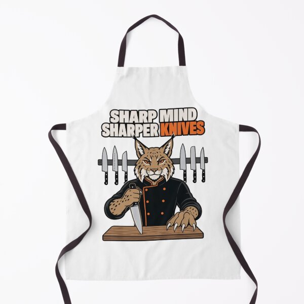 Item preview, Sharp Mind Sharper Knives | Funny Anthro Lynx Chef Design designed and sold by Furrenzy.