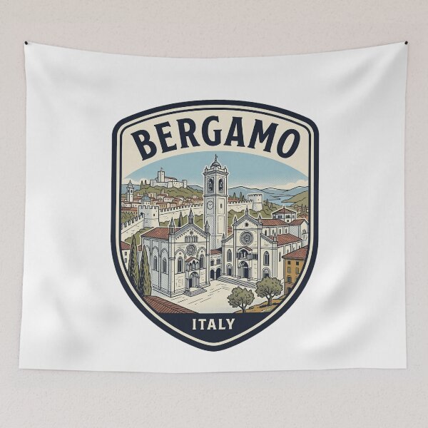 Item preview, Bergamo Italy Vintage Travel Emblem designed and sold by k3rstman1.