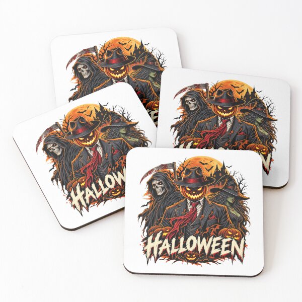 Item preview, Halloween Horror Squad – Pumpkin Head, Skeleton & Witch designed and sold by afr-saad.