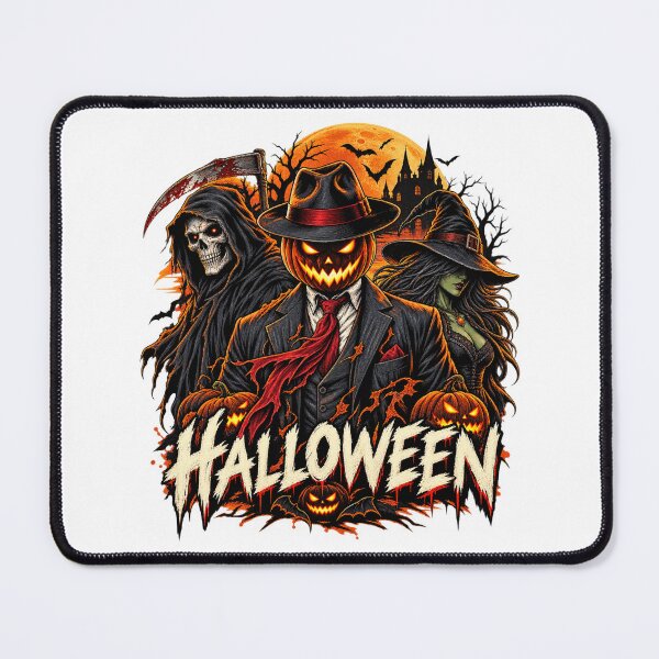 Item preview, Halloween Horror Squad – Pumpkin Head, Skeleton & Witch designed and sold by afr-saad.