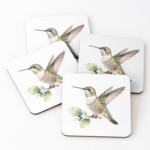 Item preview, Hummingbird Watercolor Illustration | Elegant Hummingbird Nature Artwork designed and sold by Rood Art Studio.