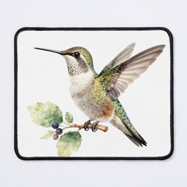 Item preview, Hummingbird Watercolor Illustration | Elegant Hummingbird Nature Artwork designed and sold by Rood Art Studio.