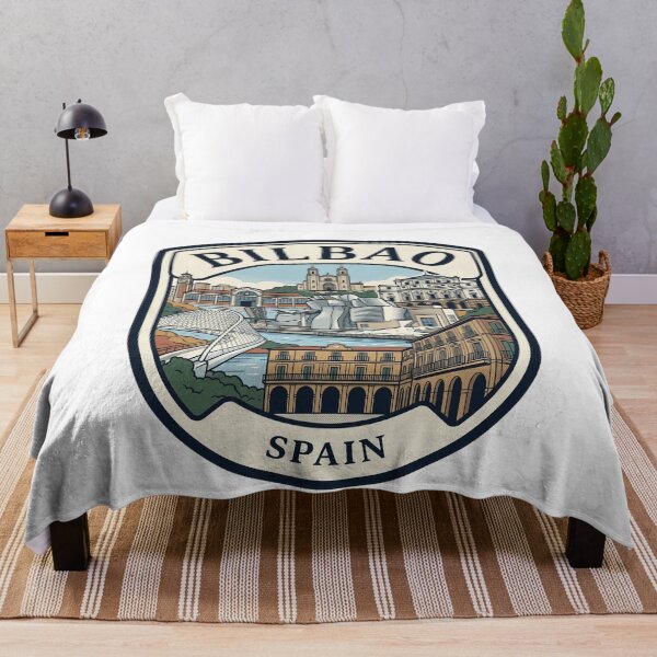Item preview, Bilbao Spain Travel Souvenir Skyline Badge designed and sold by k3rstman1.