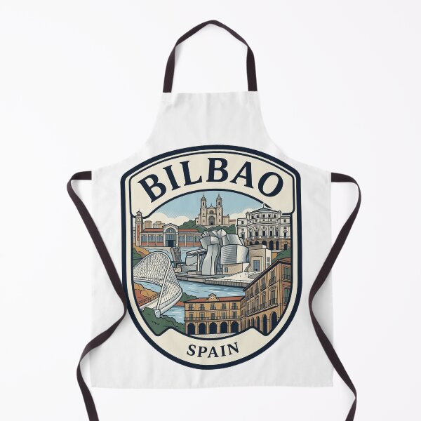 Item preview, Bilbao Spain Travel Souvenir Skyline Badge designed and sold by k3rstman1.
