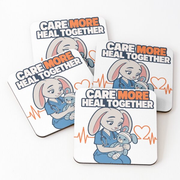 Item preview, Care More Heal Together | Funny Anthro Rabbit Nurse Design designed and sold by Furrenzy.