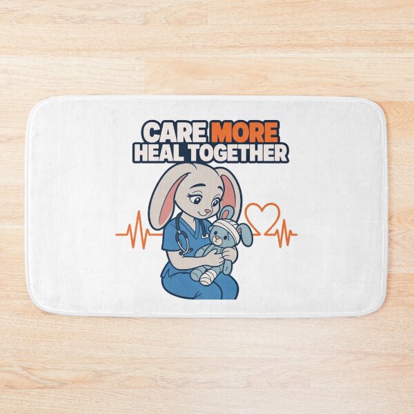 Item preview, Care More Heal Together | Funny Anthro Rabbit Nurse Design designed and sold by Furrenzy.