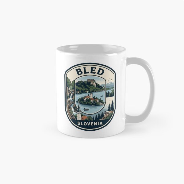 Item preview, Lake Bled Slovenia Vintage Travel Badge designed and sold by k3rstman1.