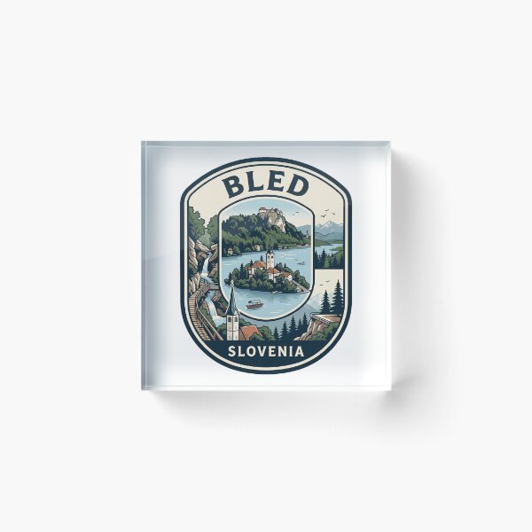Item preview, Lake Bled Slovenia Vintage Travel Badge designed and sold by k3rstman1.