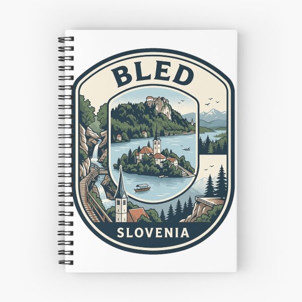 Item preview, Lake Bled Slovenia Vintage Travel Badge designed and sold by k3rstman1.