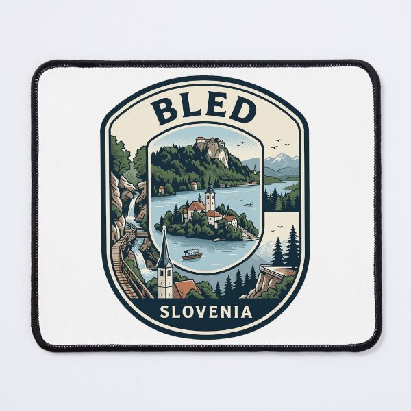 Item preview, Lake Bled Slovenia Vintage Travel Badge designed and sold by k3rstman1.