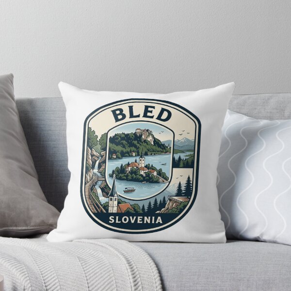 Item preview, Lake Bled Slovenia Vintage Travel Badge designed and sold by k3rstman1.