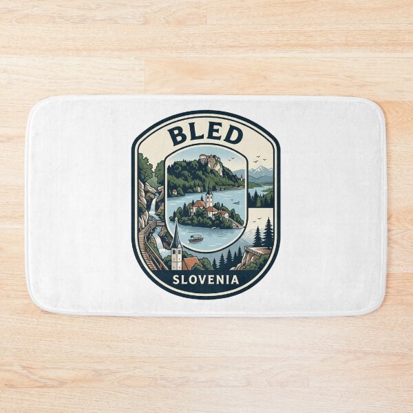 Item preview, Lake Bled Slovenia Vintage Travel Badge designed and sold by k3rstman1.