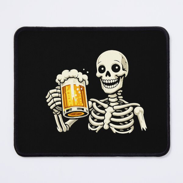 Item preview, Funny skeleton with beer – Black beer humor designed and sold by FeverVoid.