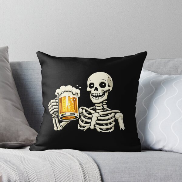 Item preview, Funny skeleton with beer – Black beer humor designed and sold by FeverVoid.