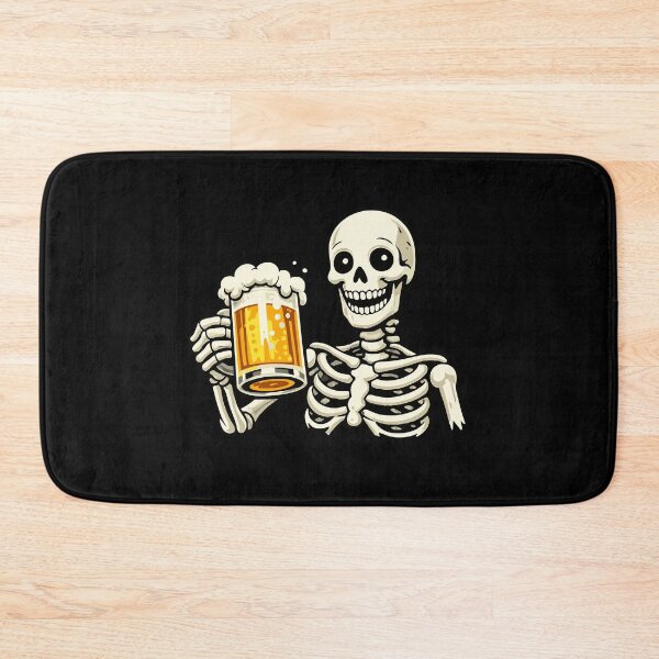 Item preview, Funny skeleton with beer – Black beer humor designed and sold by FeverVoid.