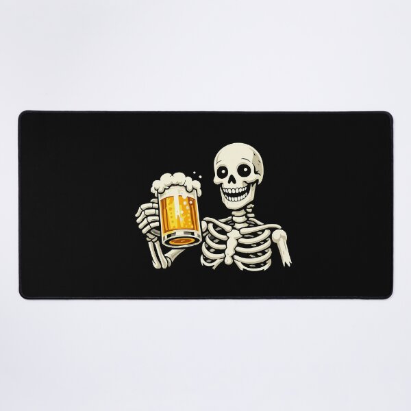 Item preview, Funny skeleton with beer – Black beer humor designed and sold by FeverVoid.