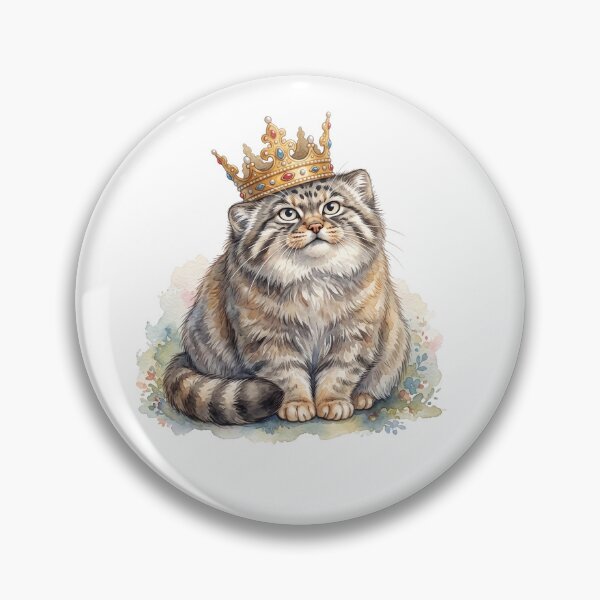 Item preview, King Manul | Royal Pallas Cat Watercolor Wild Cat Design designed and sold by HelgaCraftery.