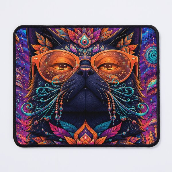 Item preview, Cosmic Psychedelic Black Cat designed and sold by Craftev.