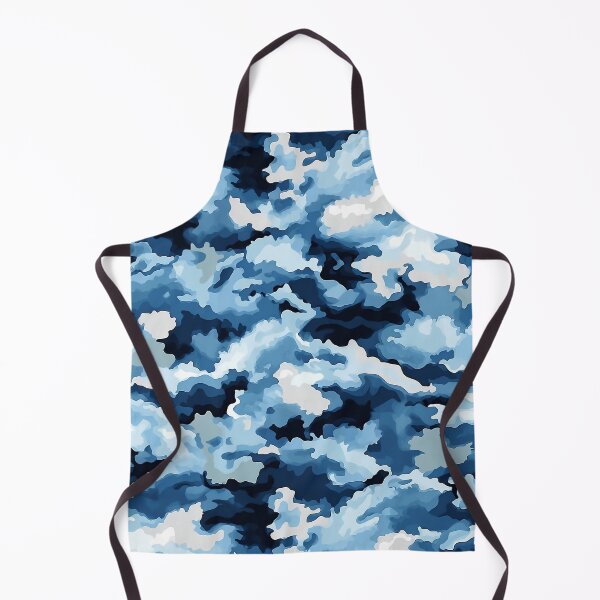 Item preview, Blue Camo Pattern Navy Denim and Ice Blue Camouflage designed and sold by Nine Lives Studio.