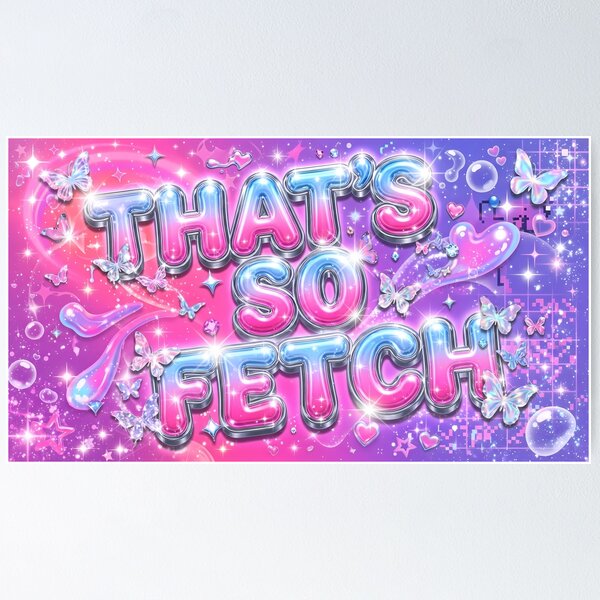 Item preview, Thats So Fetch Y2K Aesthetic Chrome Butterflies Art designed and sold by ART ATTACK ZONE.