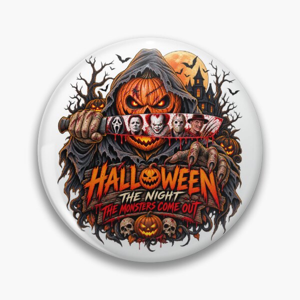 Item preview, Halloween Horror Monster Pumpkin – The Night The Monsters Come Out designed and sold by afr-saad.