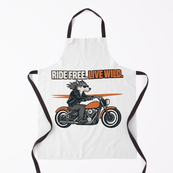 Item preview, Ride Free Live Wild | Funny Anthro Wolf Biker Design designed and sold by Furrenzy.