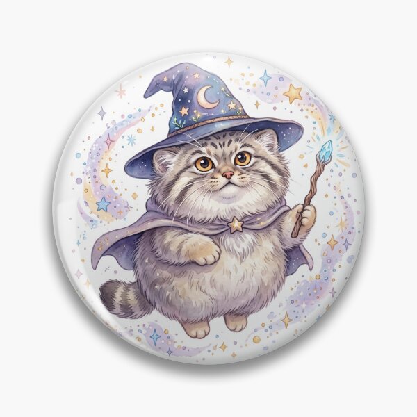 Item preview, Wizard Manul | Magical Pallas Cat (Manul) Cute Fantasy Design designed and sold by HelgaCraftery.