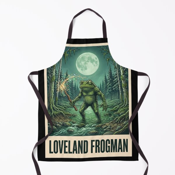 Item preview, Loveland Frogman Ohio Little Miami River Cryptid Poster designed and sold by redsharkuk.