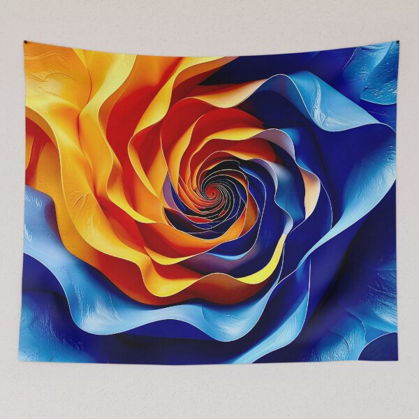 Item preview, Vibrant Spiral of Orange and Blue designed and sold by Vicky Brago-Mitchell®.