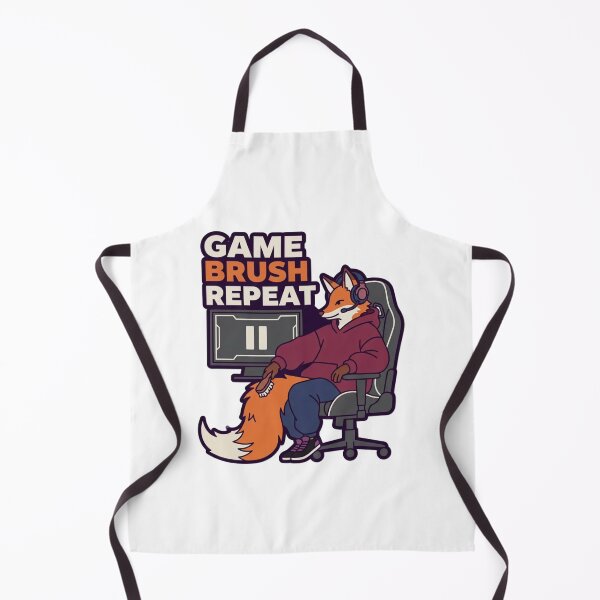 Item preview, Game Brush Repeat | Funny Anthro Fox Gamer Design designed and sold by Furrenzy.
