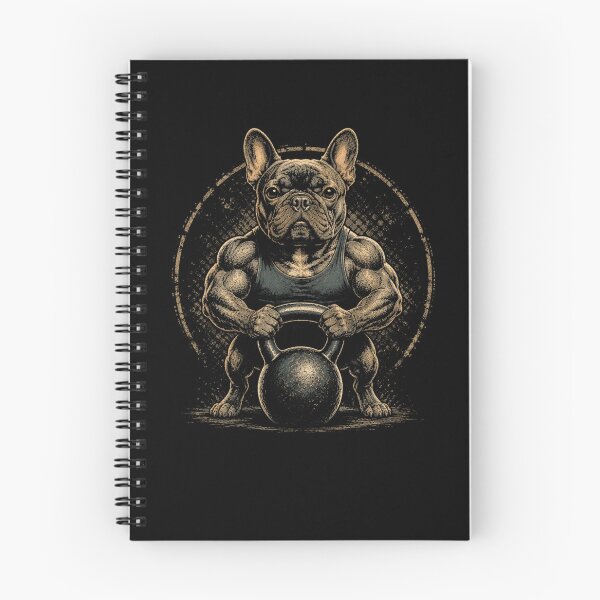 Item preview, Vintage Strong French Bulldog Kettlebell Fitness Retro Gym Workout designed and sold by Moizento.