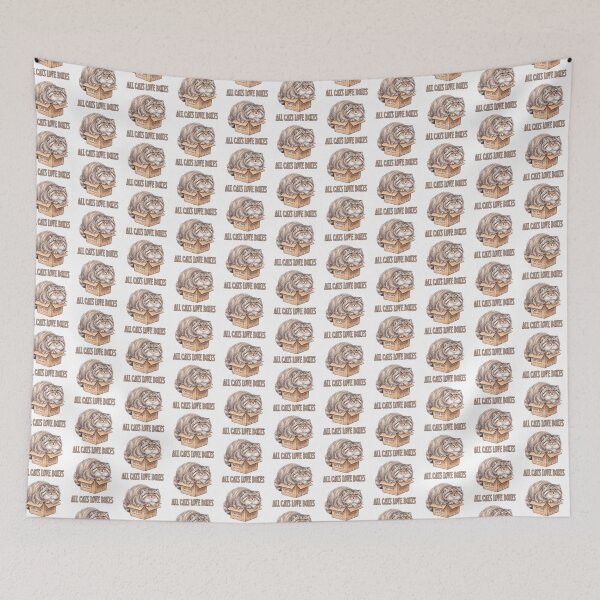 Item preview, All Cats Love Boxes | Cute Pallas Cat (Manul) Box Lover Meme Design designed and sold by HelgaCraftery.