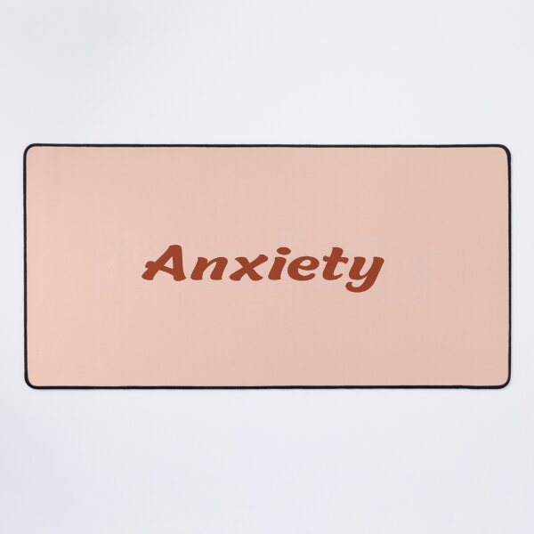 Item preview, Anxiety – Bold typographic design in terracotta on a pastel background designed and sold by Kokorolab.