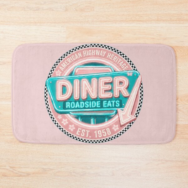 Item preview, Vintage Diner Roadside Eats 1958 Retro Sign designed and sold by Normandy Road Heritage™ - Vintage Garage Art.